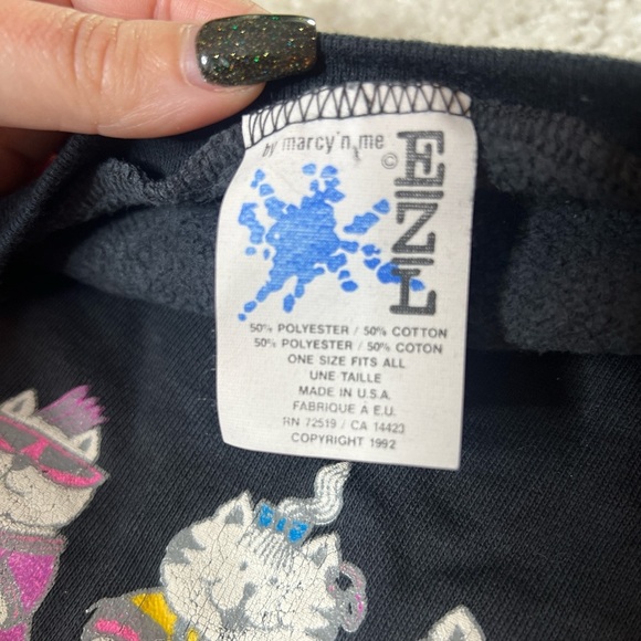 Rare 90s Graphic Cat Lover Sweatshirt  Vintage Novelty Print Crewneck Top - Picture 9 of 11